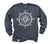 Mariner's Compass: Fine Jersey Long Sleeve T-Shirt in Slate